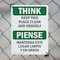 Signmission Safety Culture Sign, 7 in Width, Plastic, Rectangle, Bilingual OS-2PACK-TS-P-710-L-11839 - alternate 8